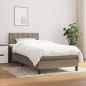 Preview: ARDEBO.de - Boxspringbett mit Matratze Taupe 90x200 cm Stoff