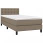 Preview: Boxspringbett mit Matratze Taupe 90x200 cm Stoff