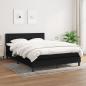 Preview: ARDEBO.de - Boxspringbett mit Matratze Schwarz 140x200 cm Stoff