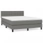 Preview: Boxspringbett mit Matratze Dunkelgrau 140x190 cm Stoff