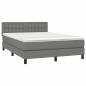 Preview: Boxspringbett mit Matratze Dunkelgrau 140x190 cm Stoff