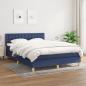 Preview: ARDEBO.de - Boxspringbett mit Matratze Blau 140x190 cm Stoff