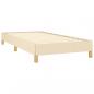 Preview: Boxspringbett mit Matratze Creme 90x190 cm Stoff