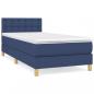 Preview: Boxspringbett mit Matratze Blau 90x200 cm Stoff