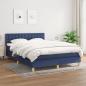 Preview: ARDEBO.de - Boxspringbett mit Matratze Blau 140x200 cm Stoff