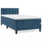 Preview: Boxspringbett mit Matratze Dunkelblau 90x190 cm Samt