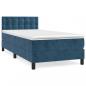 Preview: Boxspringbett mit Matratze Dunkelblau 80x200 cm Samt