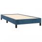 Preview: Boxspringbett mit Matratze Dunkelblau 90x200 cm Samt