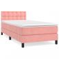 Preview: Boxspringbett mit Matratze Rosa 80x200 cm Samt