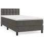 Preview: Boxspringbett mit Matratze Dunkelgrau 90x190 cm Samt