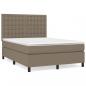 Preview: Boxspringbett mit Matratze Taupe 140x190 cm Stoff