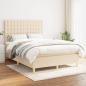 Preview: ARDEBO.de - Boxspringbett mit Matratze Creme 140x200 cm Stoff