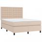 Preview: Boxspringbett Matratze Cappuccino-Braun 140x200cm Kunstleder