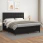 Preview: ARDEBO.de - Boxspringbett mit Matratze Schwarz 160x200 cm Kunstleder