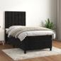 Preview: ARDEBO.de - Boxspringbett mit Matratze Schwarz 80x200 cm Samt