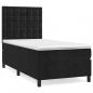 Preview: Boxspringbett mit Matratze Schwarz 80x200 cm Samt