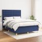 Preview: ARDEBO.de - Boxspringbett mit Matratze Blau 140x200 cm Stoff