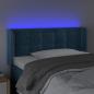 Preview: LED Kopfteil Dunkelblau 103x16x78/88 cm Samt