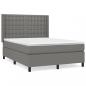 Preview: Boxspringbett mit Matratze Dunkelgrau 140x190 cm Stoff