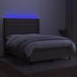 Preview: Boxspringbett mit Matratze & LED Taupe 140x200 cm Stoff