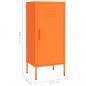 Preview: Lagerschrank Orange 42,5x35x101,5 cm Stahl