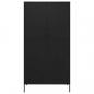 Preview: Kleiderschrank Schwarz 90x50x180 cm Stahl   