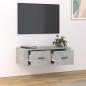 Preview: TV-Wandschrank Betongrau 80x36x25 cm Holzwerkstoff