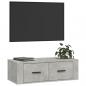 Preview: TV-Wandschrank Betongrau 80x36x25 cm Holzwerkstoff