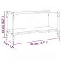 Preview: TV-Schrank Grau Sonoma 80x33x41 cm Holzwerkstoff und Stahl