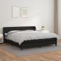 Preview: ARDEBO.de - Boxspringbett mit Matratze Schwarz 160x200 cm Kunstleder