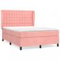 Preview: Boxspringbett mit Matratze Rosa 140x200 cm Samt