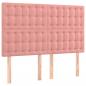 Preview: Boxspringbett mit Matratze Rosa 140x200 cm Samt