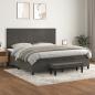 Preview: ARDEBO.de - Boxspringbett mit Matratze Dunkelgrau 200x200 cm Samt