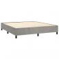 Preview: Boxspringbett mit Matratze Hellgrau 200x200 cm Samt