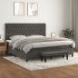 Preview: ARDEBO.de - Boxspringbett mit Matratze Dunkelgrau 200x200 cm Samt