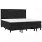 Preview: Boxspringbett mit Matratze Schwarz 200x200 cm Samt