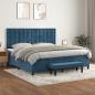 Preview: ARDEBO.de - Boxspringbett mit Matratze Dunkelblau 200x200 cm Samt