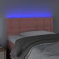 Preview: LED Kopfteil Rosa 100x5x78/88 cm Samt