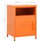 Preview: Nachttische 2 Stk. Orange 35x35x51 cm Stahl