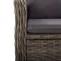 Preview: 3-tlg. Garten-Bistro-Set Poly Rattan Grau