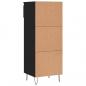 Preview: Schuhschrank Schwarz 40x36x105 cm Holzwerkstoff