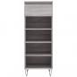 Preview: Schuhschrank Grau Sonoma 40x36x105 cm Holzwerkstoff