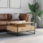 Preview: ARDEBO.de - Couchtisch Sonoma-Eiche 80x80x45 cm Holzwerkstoff