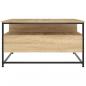 Preview: Couchtisch Sonoma-Eiche 80x80x45 cm Holzwerkstoff