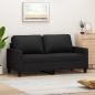 Preview: ARDEBO.de - 2-Sitzer-Sofa Schwarz 140 cm Kunstleder