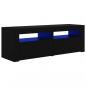 Preview: TV-Schrank mit LED-Leuchten Schwarz 120x35x40 cm