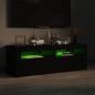 Preview: TV-Schrank mit LED-Leuchten Schwarz 120x35x40 cm