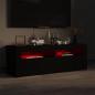 Preview: TV-Schrank mit LED-Leuchten Schwarz 120x35x40 cm