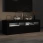 Preview: TV-Schrank mit LED-Leuchten Schwarz 120x35x40 cm