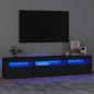 Preview: ARDEBO.de - TV-Schrank mit LED-Leuchten Schwarz 195x35x40 cm